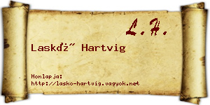 Laskó Hartvig névjegykártya